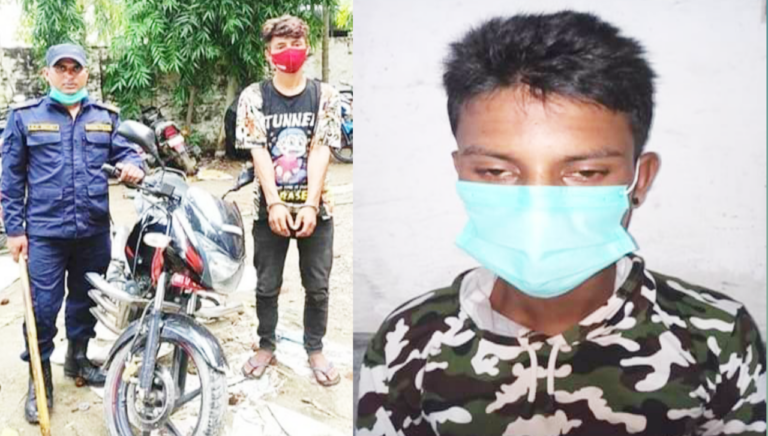 मोटरसाईकल र साईकल चोरीको अभियोगमा २ जनालाई प्रहरीद्वारा पक्राउ