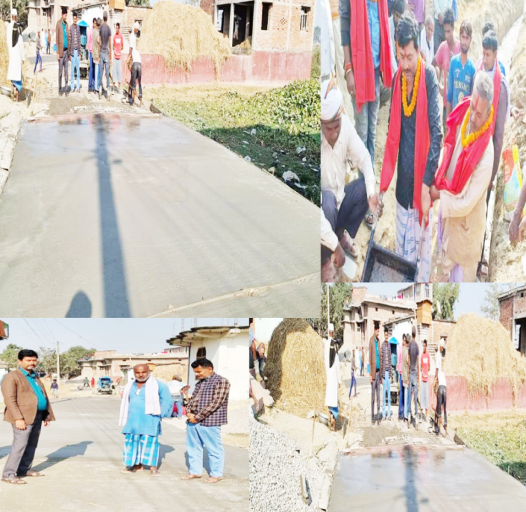 ईशनाथका मेयर मेहताले सडक ढलान निर्माणकाे कामलाई गरे निरीक्षक