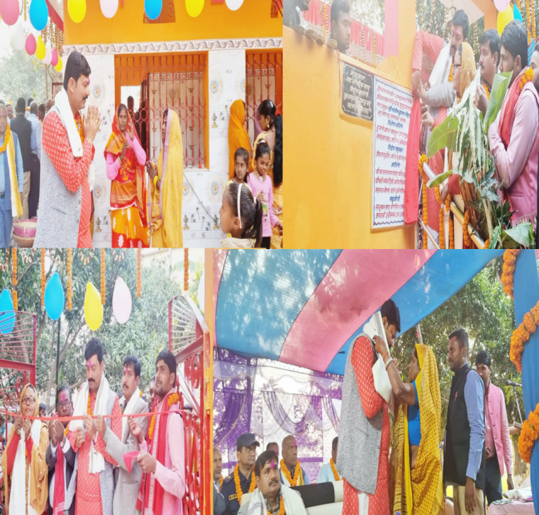 ईशनाथ नगरपालिकाको नगर प्रमुख संतोष कुमार मेहताद्वारा बह्रमबाबा मन्दिरको उद्धघाटन