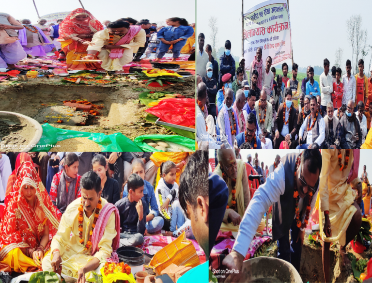 राजदेवी नगरपालिका नगर प्रमुख धिरेन्द्र सिंहद्वारा १५ सैयाको नगर अस्पतालको शिलान्यास