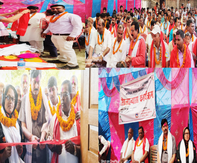ईशनाथका मेयर मेहताद्वारा अस्पताल भवन उदघाटन र ब्रहम बाबा मन्दिरको शिलान्यास
