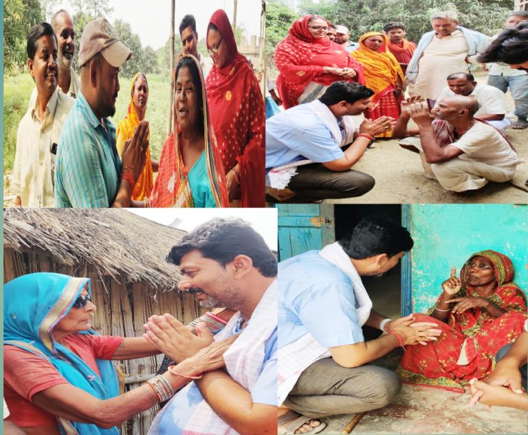 इशनाथ नगरपालिकाका मेयर उम्मेदवार सन्तोष कुमार मेहता घरदैलोमा व्यस्त