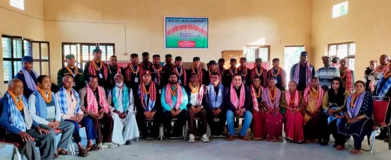 गरुडा नगरपालिकाका नगर प्रमुख कन्थमनी जयसवालद्वारा नगर प्रहरी परिचालन